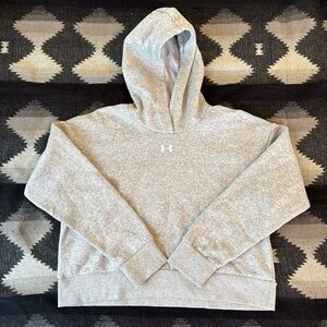 Under Armour Light Gray Cropped Hoodie